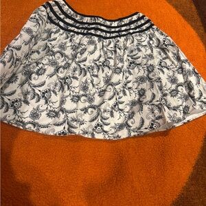 Donna Karan NY Black and White Floral Kids Skirt